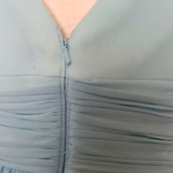 RSVP Baby Blue Sleeveless Summer Semi Casual Full Length Dress - Picture 5 of 8